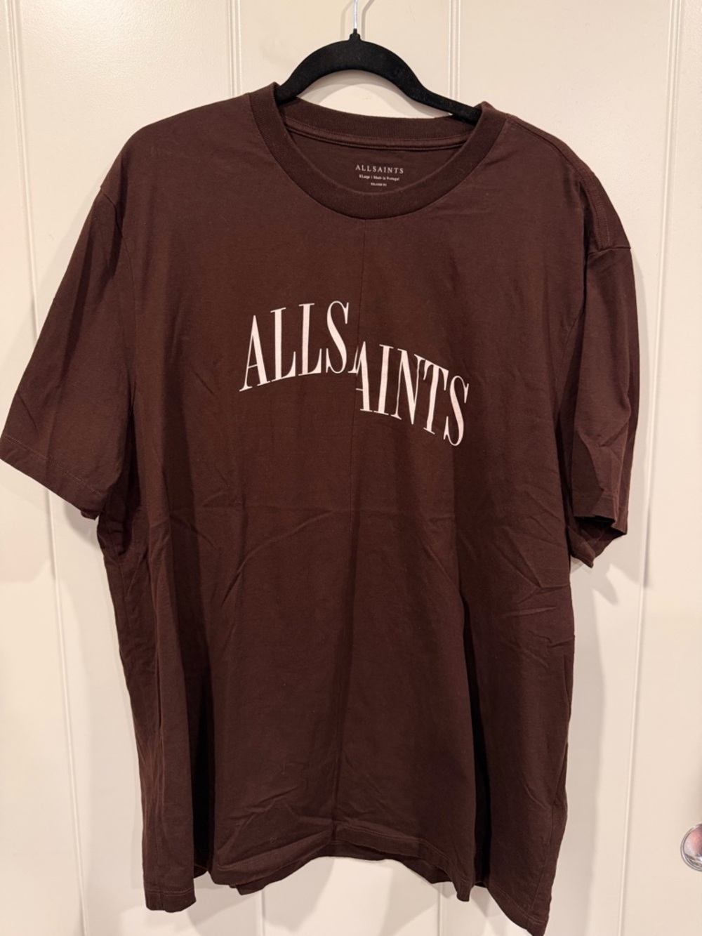 AllSaints Brown Logo Tee